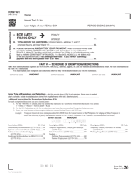 Form TA-1 Transient Accommodations Tax Return - Hawaii, Page 2