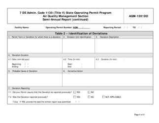 Form AQM-1001DD Semi-annual Report - Delaware, Page 4