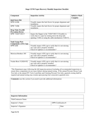 Stage I Evr Vapor Recovery Monthly Inspection Checklist - Delaware, Page 3
