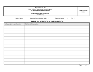 Form AQM-1001BB (A) Compliance Certification - Delaware, Page 18