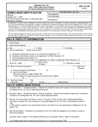 Form AQM-1001BB (B) &quot;Compliance Certification&quot; - Delaware