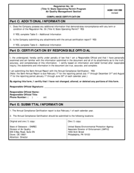 Form AQM-1001BB (B) Compliance Certification - Delaware, Page 2