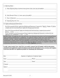Solid Waste Management Facility Application Form - Delaware, Page 3