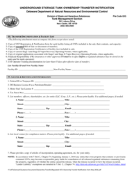 Underground Storage Tank Ownership Transfer Notification (Regulated Usts) - Delaware, Page 2