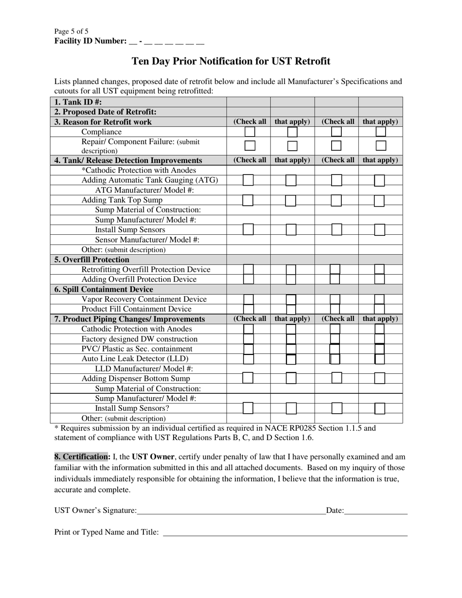 Ust Registration  Notification Form - Delaware, Page 5