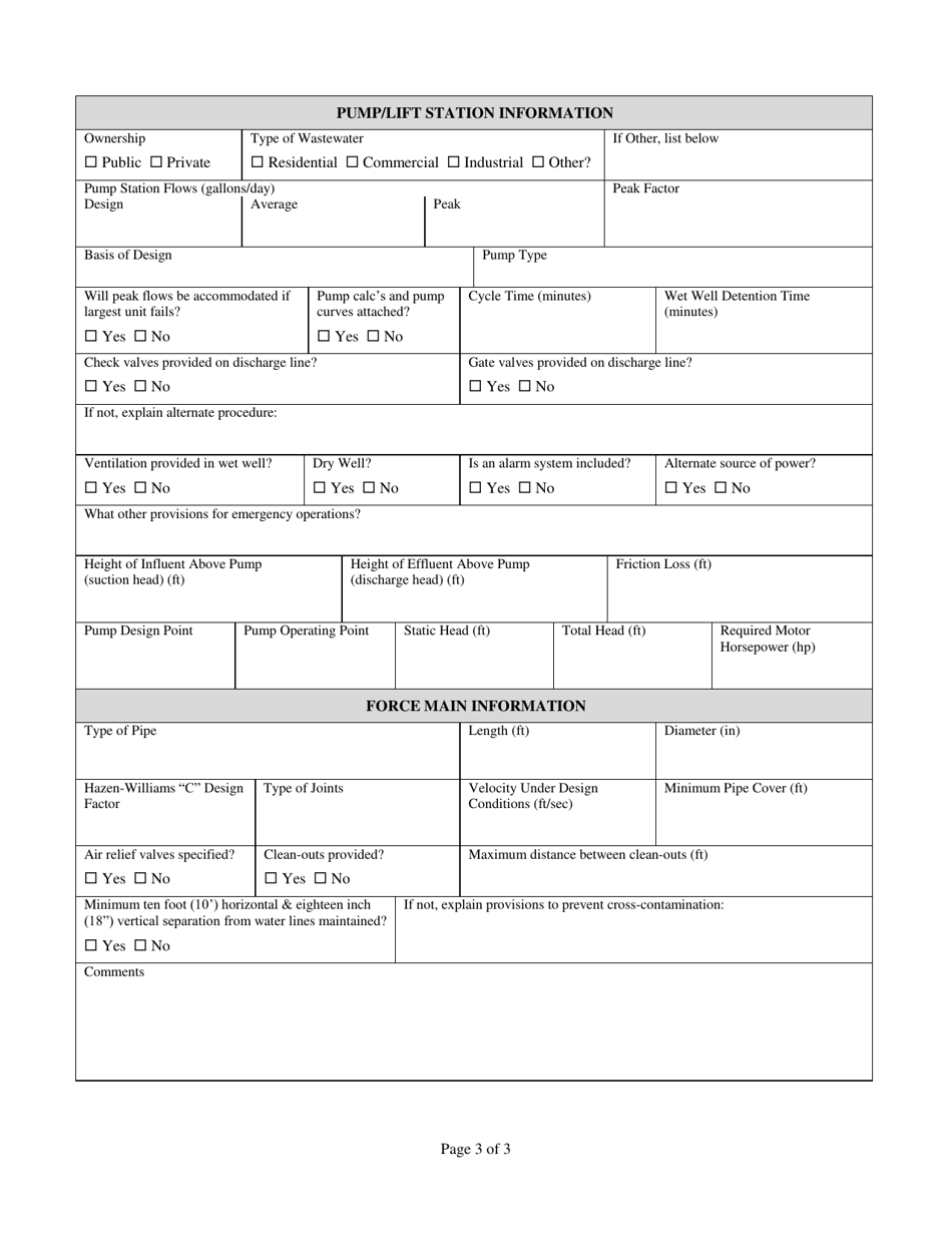Application for the Construction of Wastewater Collection and Conveyance Systems - Delaware, Page 4