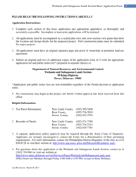 Wetlands and Subaqueous Lands Section Permit Application Form - Delaware, Page 2