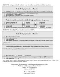 Jurisdictional Determination and Map Change Request Form - Delaware, Page 3
