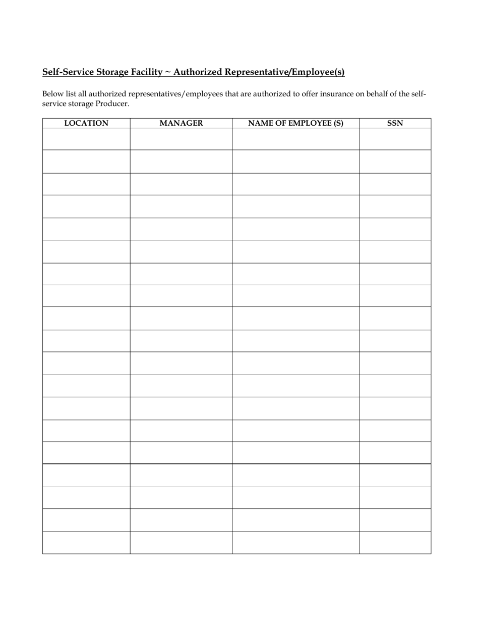 Form 4B Request for a Self-service Storage Producer License - Delaware, Page 7