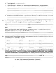 License Application Reinsurance Intermediary Individual - Delaware, Page 3