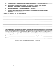 License Application Reinsurance Intermediary Partnership - Delaware, Page 3