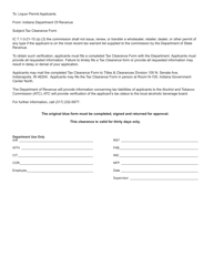 State Form 53227 Tax Clearance Form - Indiana, Page 2