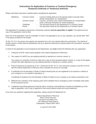 Form 703 (State Form 50216) Application for Emergency or Temporary Authority to Transport Passenger or Household Goods - Indiana, Page 5