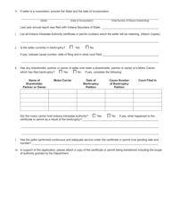 Form 711 (State Form 50226) Joint Application for Emergency or Temporary Authority to Transport Passenger or Household Goods - Indiana, Page 3