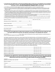 State Form 55853 Standard Form Agreement to Forego Ptaboa Hearing or to Stipulate to Assessed Value by Way of Appraisal - Indiana, Page 2