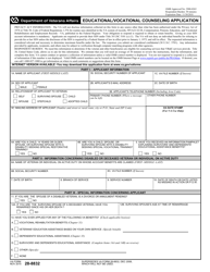 Document preview: VA Form 28-8832 Educational/Vocational Counseling Application