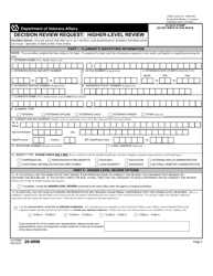 VA Form 20-0996 Decision Review Request: Higher-Level Review, Page 3