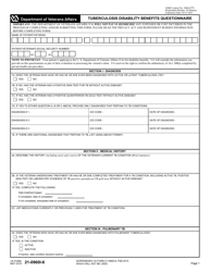 Document preview: VA Form 21-0960I-6 Tuberculosis Disability Benefits Questionnaire