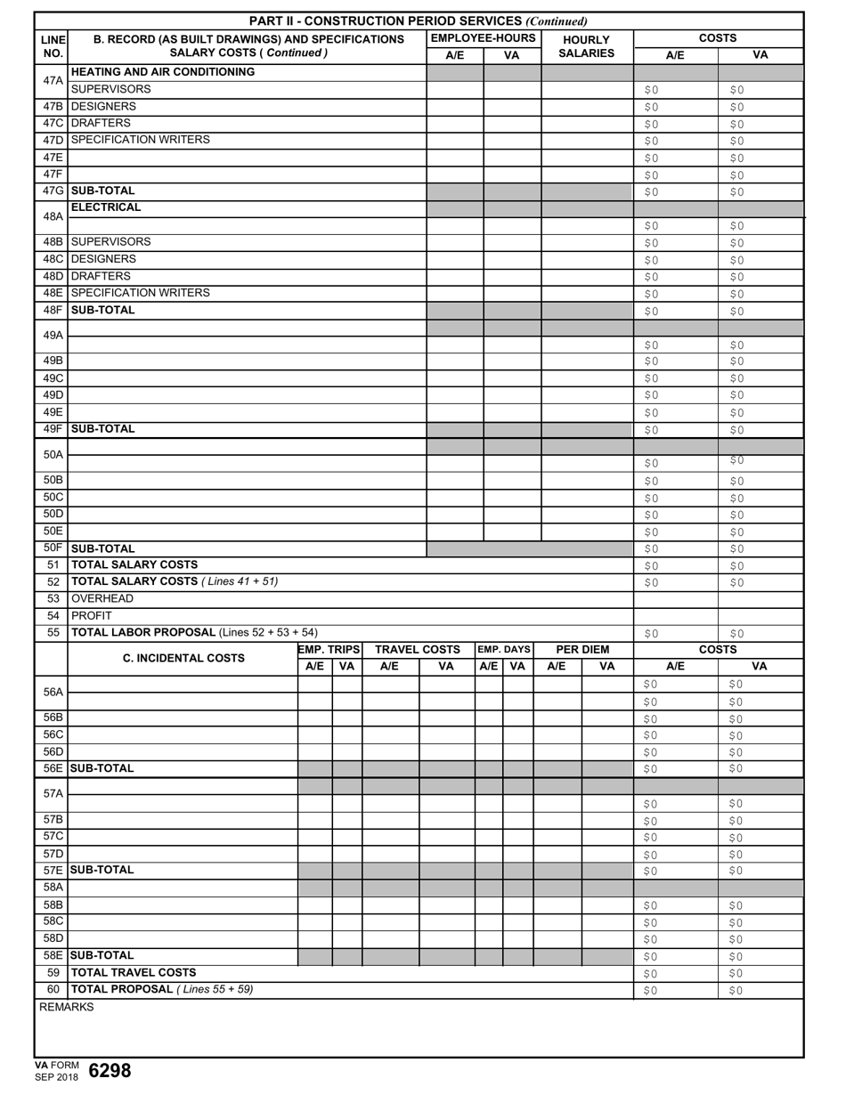 VA Form 6298 - Fill Out, Sign Online and Download Fillable PDF ...