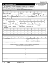 VA Form 21-0819 DoD Referral to Integrated Disability Evaluation System (Ides)