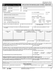 Document preview: VA Form 22-1990T Application for Individualized Tutorial Assistance
