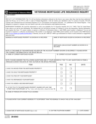 VA Form 29-0543 Veterans Mortgage Life Insurance Inquiry, Page 2