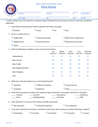 Form ES Entry Survey