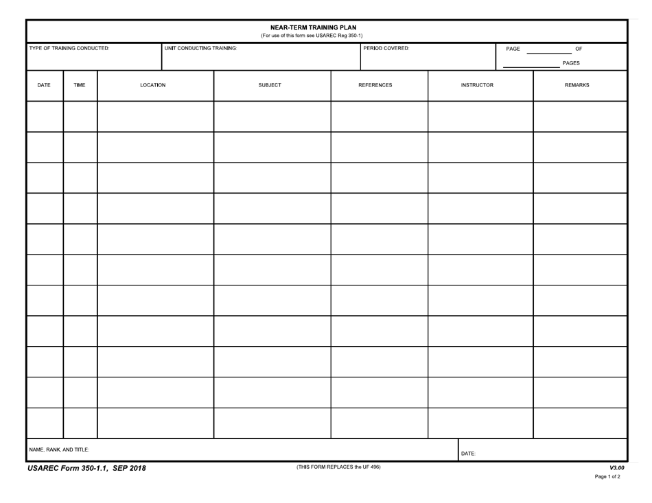 USAREC Form 350-1.1 - Fill Out, Sign Online and Download Fillable PDF ...