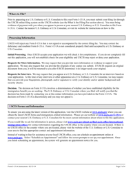 Instructions for USCIS Form I-131A Application for Travel Document (Carrier Documentation), Page 5