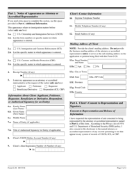 DHS Form G-28 Notice of Entry of Appearance as Attorney or Accredited Representative, Page 2