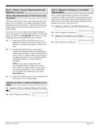DHS Form G-28 Notice of Entry of Appearance as Attorney or Accredited Representative, Page 3