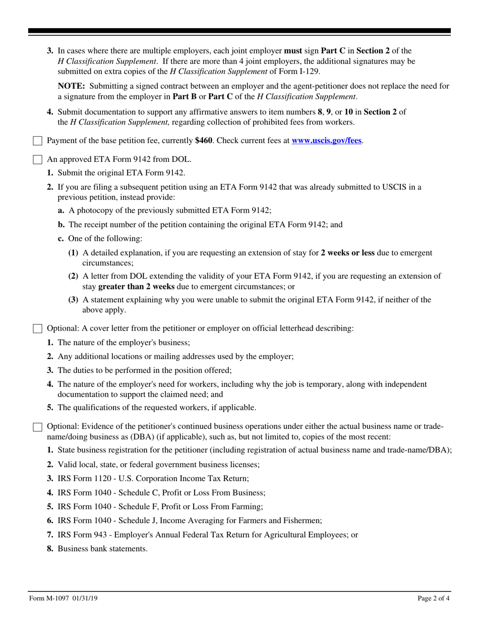 Uscis Form M 1097 Fill Out Sign Online And Download Fillable Pdf Templateroller 5925