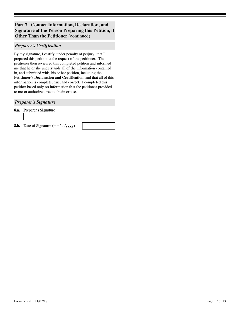 USCIS Form I-129F Petition for Alien Fiance(E), Page 12
