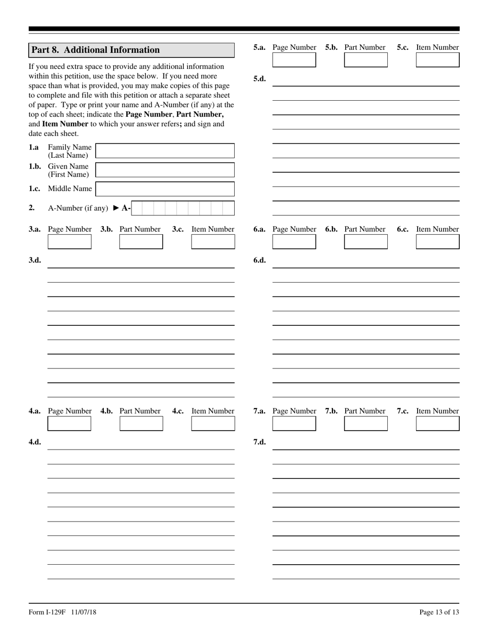 USCIS Form I-129F Petition for Alien Fiance(E), Page 13