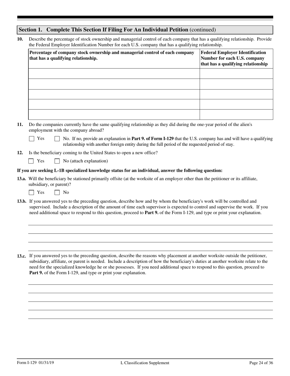 USCIS Form I-129 Petition for a Nonimmigrant Worker, Page 24