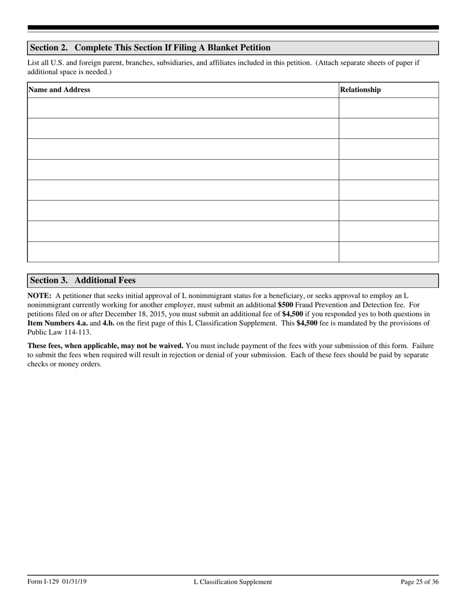 USCIS Form I-129 Petition for a Nonimmigrant Worker, Page 25