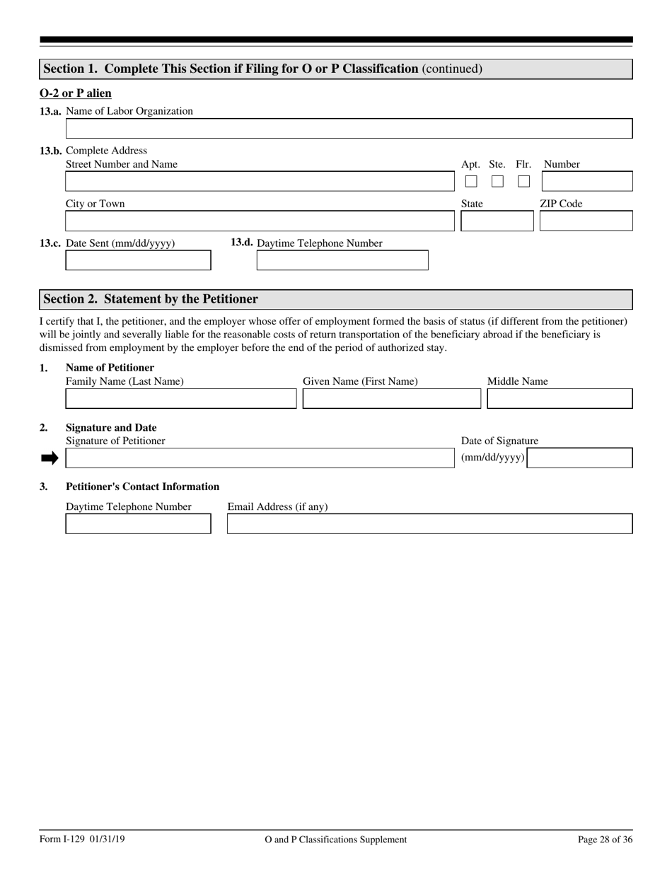 USCIS Form I-129 Petition for a Nonimmigrant Worker, Page 28