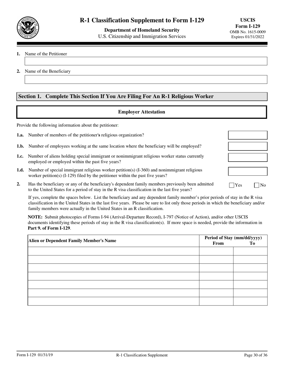 USCIS Form I-129 Petition for a Nonimmigrant Worker, Page 30
