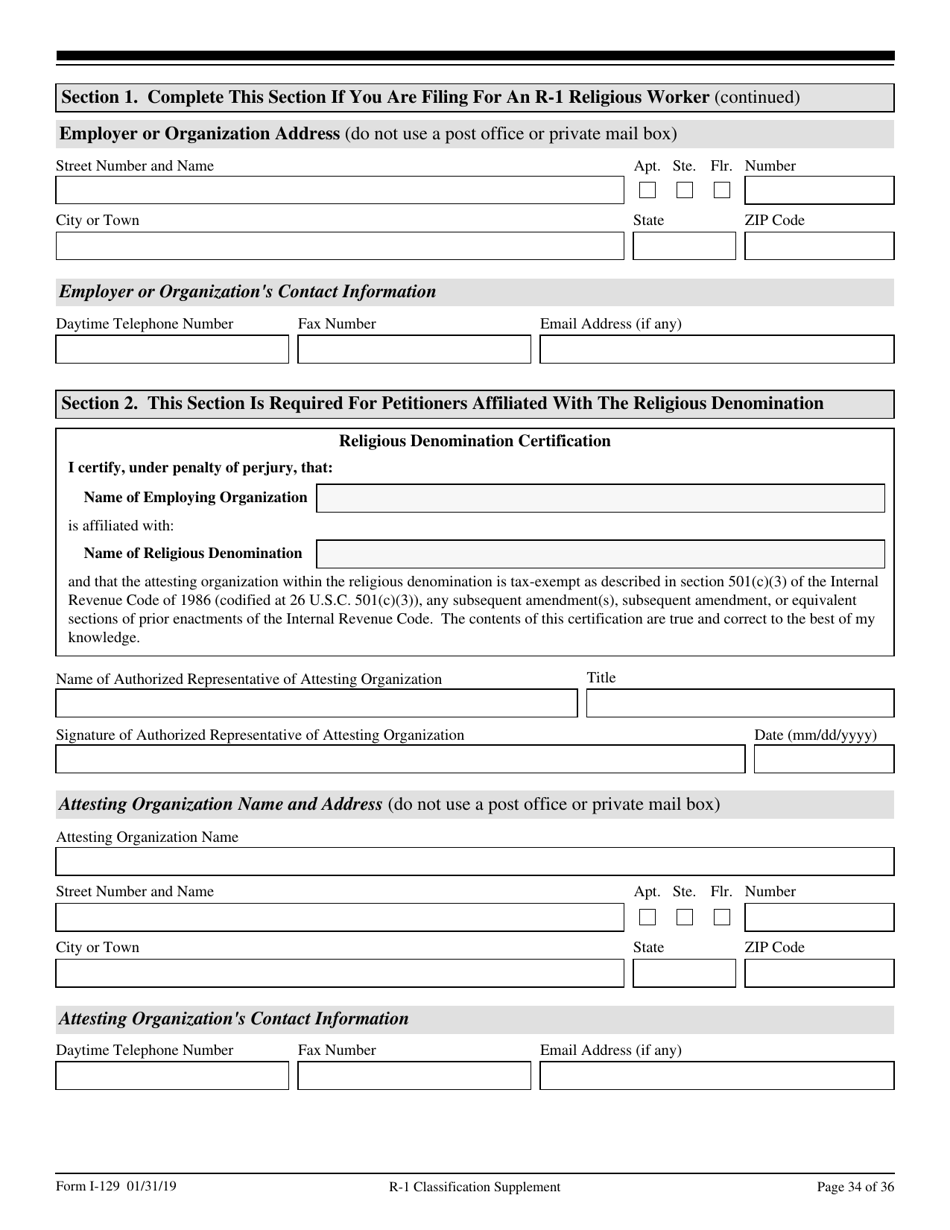 USCIS Form I-129 Petition for a Nonimmigrant Worker, Page 34