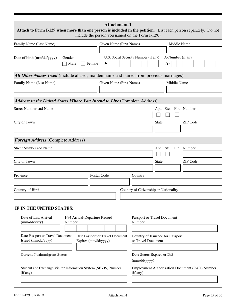 USCIS Form I-129 Petition for a Nonimmigrant Worker, Page 35