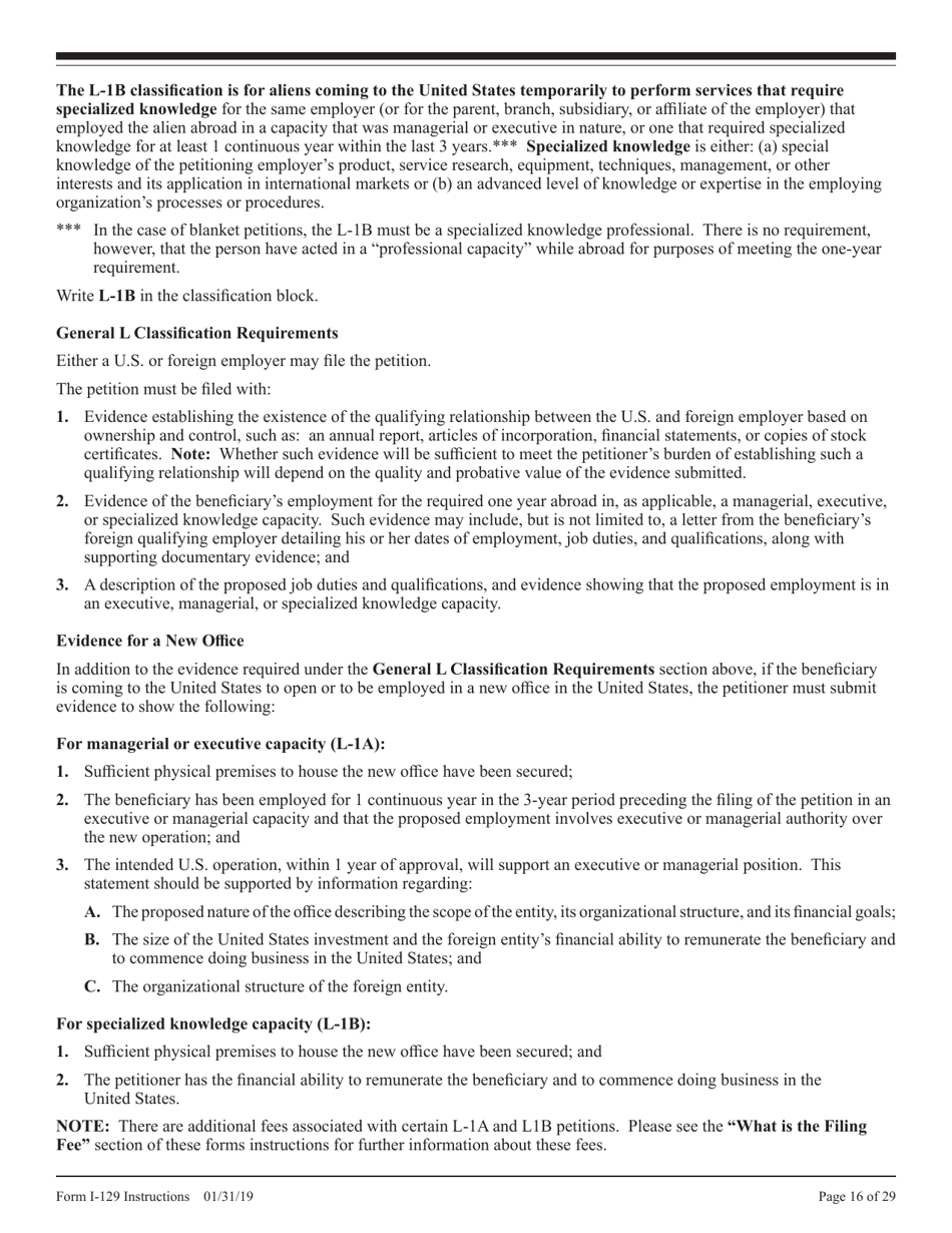 Instructions for USCIS Form I-129 Petition for Nonimmigrant Worker, Page 16
