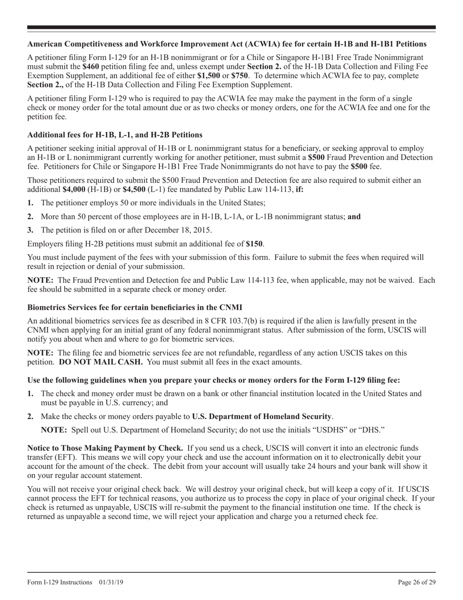 Instructions for USCIS Form I-129 Petition for Nonimmigrant Worker, Page 26