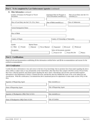 USCIS Form I-854B Inter-Agency Alien Witness and Informant Adjustment of Status, Page 2