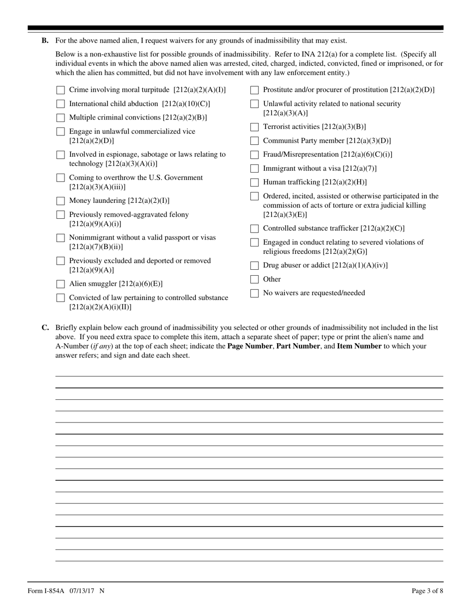USCIS Form I-854A Inter-Agency Alien Witness and Informant Record, Page 3