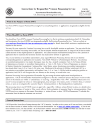 Instructions for USCIS Form I-907 Request for Premium Processing Service