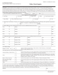 Document preview: ATF Form 8620.42 Police Check Inquiry