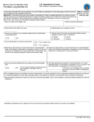 Form CM-911 &quot;Miner's Claim for Benefits Under the Black Lung Benefits Act&quot;