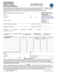 Form CM-908 Notice of Termination, Suspension, Reduction, or Increase in Benefit Payments