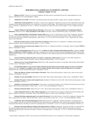 Form B2000 Required Lists, Schedules, Statements, and Fees, Page 2