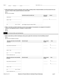 Official Form 107 Statement of Financial Affairs for Individuals Filing for Bankruptcy, Page 6